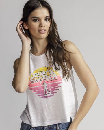 FEHÉR NŐI TOP 2D24SS4501SL0105