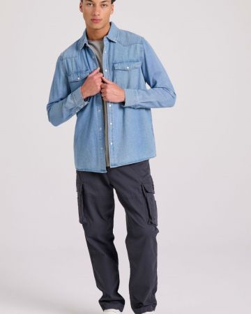 SZÜRKE FUNKY BUDDHA FÉRFI NADRÁG FBM009-037-02 24SS