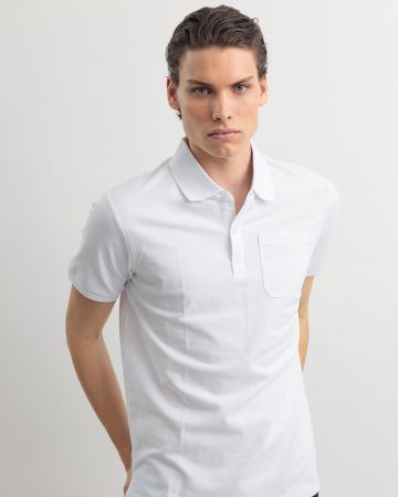 FEHÉR FÉRFI RÖVID UJJÚ PÓLÓ 1D25SS4052SS2406