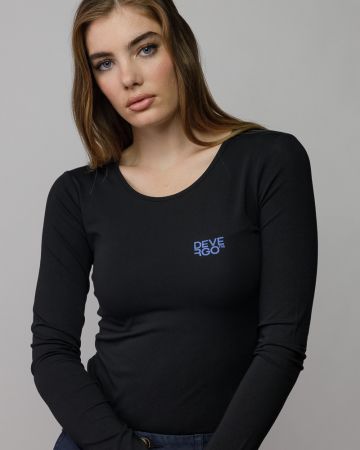 FEKETE NŐI HOSSZÚ UJJÚ PÓLÓ 2D25FW4532LS0205