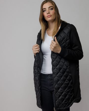 FEKETE NŐI ÁTMENETI KABÁT 2D25FW7581KA1600