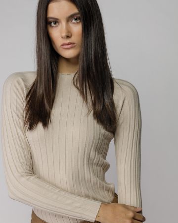 BÉZS NŐI KÖTÖTT PULÓVER 2D25FW6544LS1101