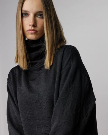FEKETE NŐI ZSAKÁRD PULÓVER 2D25FW4596LS1201