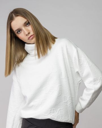 FEHÉR NŐI ZSAKÁRD PULÓVER 2D25FW4596LS1201
