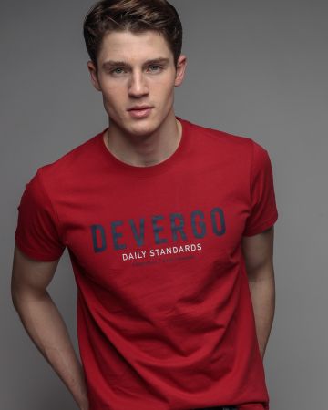 PIROS FÉRFI RÖVID UJJÚ PÓLÓ 1D26SS4038SS0105