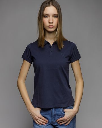 KÉK NŐI RÖVID UJJÚ PÓLÓ 2D26SS4528SS0105