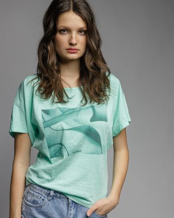 KÉK NŐI RÖVID UJJÚ PÓLÓ 2D26SS4537SS0105