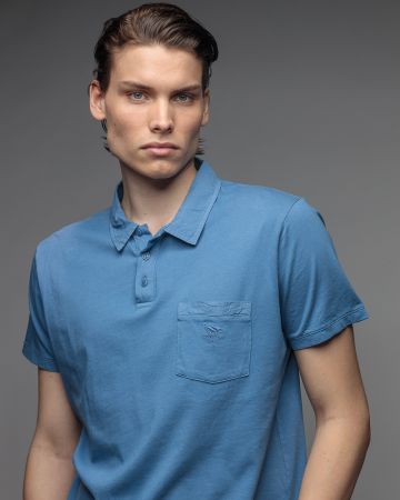 KÉK FÉRFI RÖVID UJJÚ PÓLÓ 1D26SS4025SS0106