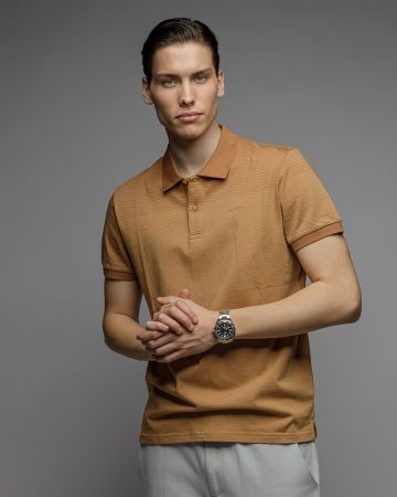 BARNA MEN'S SHORT SLEEVE POLO SHIRT 1D26SS4079SS0105