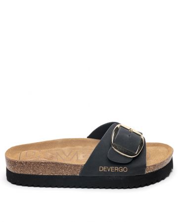 FEKETE NŐI PAPUCS - GAIA BUCKLE DE26SS2549BU PT